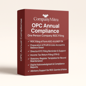 OPC Annual Compliance – One Person Company ROC Filing 