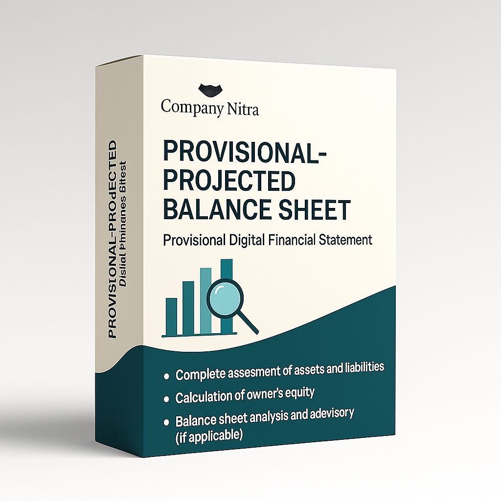 Provisional-Projected Balance Sheet