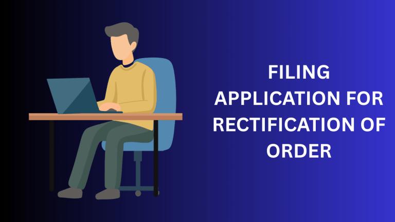 FILING APPLICATION FOR RECTIFICATION OF ORDER